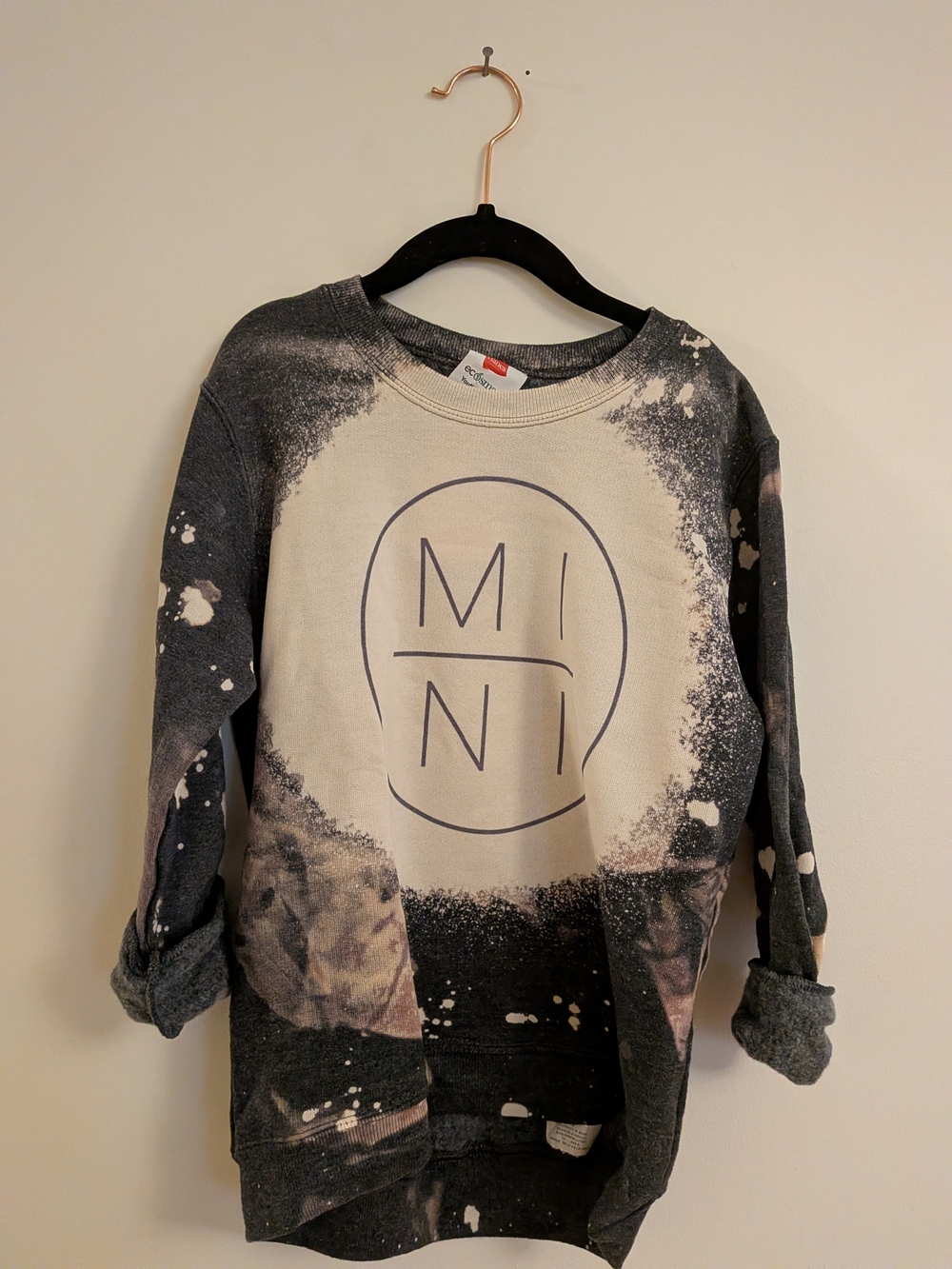 Hanes Black & Cream Graphic Crewneck Sweatshirt